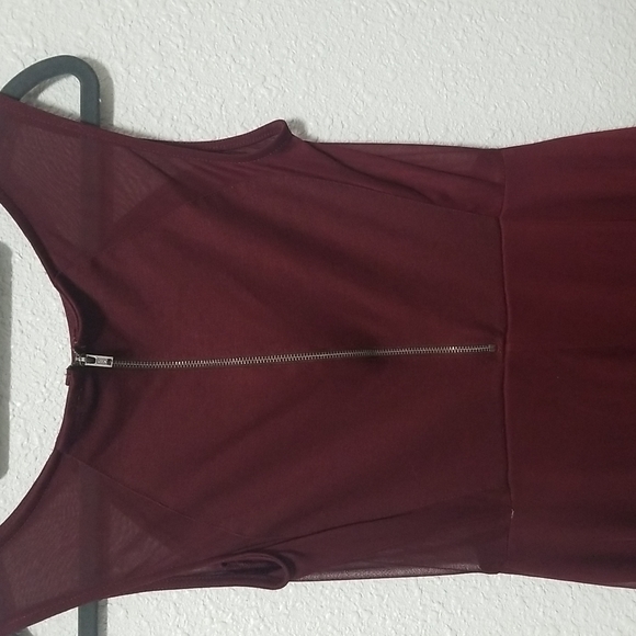 Burgundy Hi-Low Dress - Picture 6 of 8